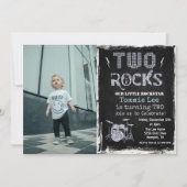 VOEG PHOTO Rockstar Drumset 2e verjaardag Uitnodig Kaart (Voorkant)