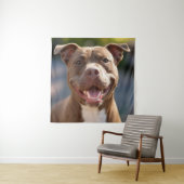 Voeg Pit Bull-foto aanpassen toe Wandkleed (In situ)