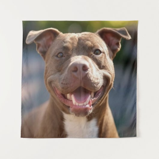 Voeg Pit Bull-foto aanpassen toe Wandkleed (Voorkant)