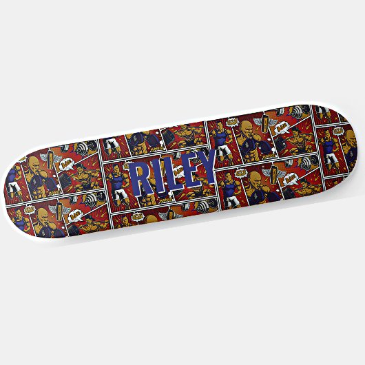 Voeg Pop Kunstboek Gym Life Brown Blue S toe Persoonlijk Skateboard
