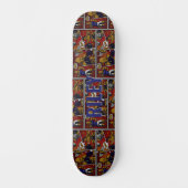 Voeg Pop Kunstboek Gym Life Brown Blue S toe Persoonlijk Skateboard (Voorkant)