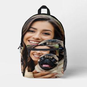 Voeg Pug-foto personaliseren aanpassen toe Bedrukte Rugzak