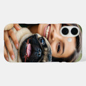 Voeg Pug-foto personaliseren aanpassen toe Case-Mate iPhone Case (Achterkant (horizontaal))