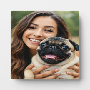Voeg Pug-foto personaliseren aanpassen toe Fotoplaat