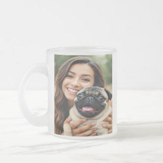 Voeg Pug-foto personaliseren aanpassen toe Matglas Koffiemok