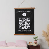 Voeg QR-Code Bedrijf Logo Tekst Klant toe Hangend Wandkleed (Slaapkamer)