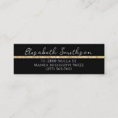 Voeg QR-code en sociale media Gold Glitter Modern  Mini Visitekaartje (Voorkant)