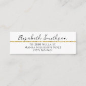 Voeg QR-code en sociale media Gold Glitter Modern  Mini Visitekaartje (Voorkant)