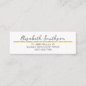 Voeg QR-code Gold Glitter Modern Luxury Minimalist Mini Visitekaartje (Voorkant)