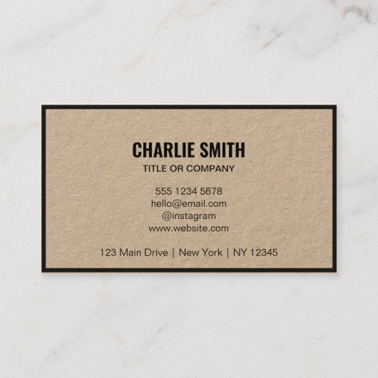 Voeg QR code of Logo modern rustiek zwart script t Visitekaartje (Achterkant)