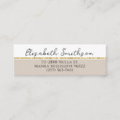 Voeg QR-code sociale media taupe goud glitters mod Mini Visitekaartje (Voorkant)