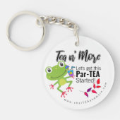 Voeg QR Code Tea Toad Business Logo toe Sleutelhanger (Voorkant)