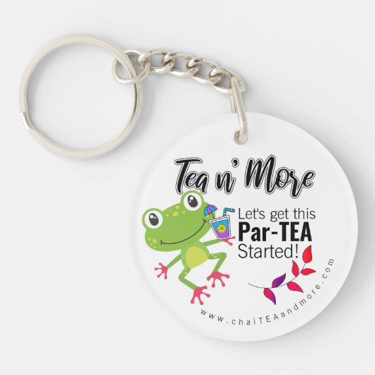 Voeg QR Code Tea Toad Business Logo toe Sleutelhanger (Voorkant)
