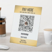 Voeg QR Code Venmo Small Business toe Reclamebord Met Voetstuk (Insitu)
