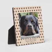 Voeg Rottweiler-foto naam huisdierherinnering toe Fotoplaat (Voorkant)