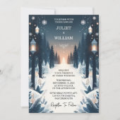 Voeg rustieke bos sterren sneeuw heldere winter br kaart (Voorkant)