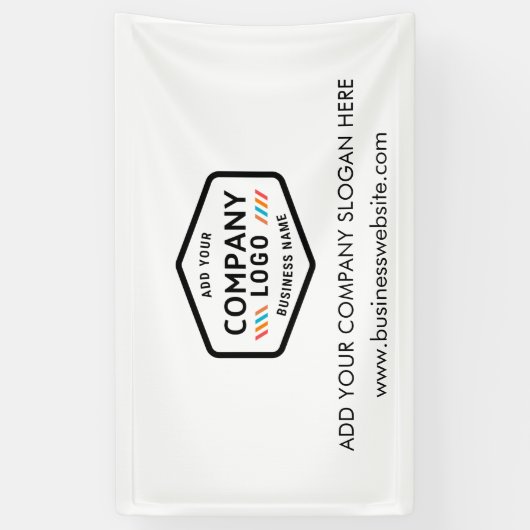 Voeg Slogan Bedrijfsadres van de Website van het B Spandoek (Verticaal)