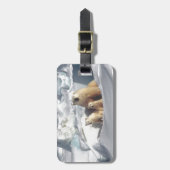 Voeg SLOGAN toe om Arctic Polar Beren Planet Ice t Bagagelabel (Voorkant verticaal)