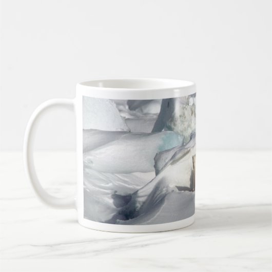 Voeg SLOGAN toe om Arctic Polar Beren Planet Ice t Koffiemok (Links)