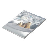 Voeg SLOGAN toe om Arctic Polar Beren Planet Ice t Notitieblok (Linkerzijde)