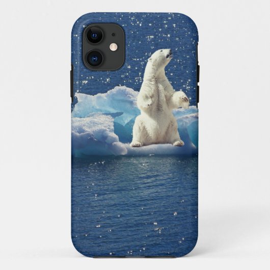 Voeg SLOGAN toe om Polaire Beren Arctic Planet Ice Case-Mate iPhone Case (Achterkant)