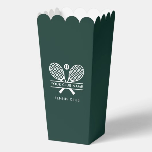 Voeg sportclubnaam Lawn Tennis Team Player Groen t Bedankdoosjes (Achterkant)