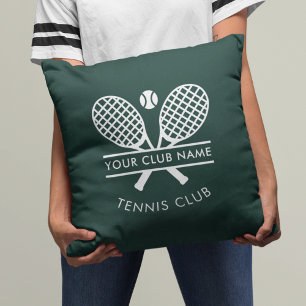 Voeg sportclubnaam Tennis Sports Green elke kleur Kussen