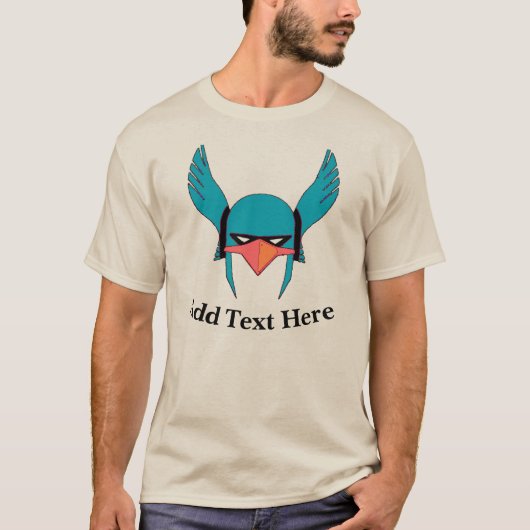 Voeg Tekst aan Comical Birdman toe T-shirt (Voorkant)