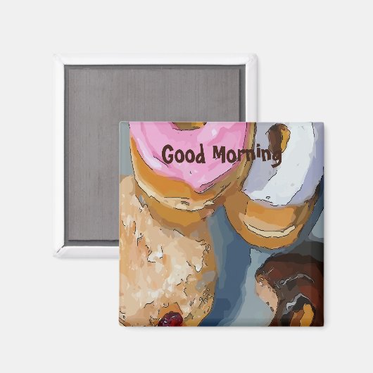 Voeg Tekst aan het ontwerp van de Donut, Magnet to (Voorkant / Achterkant)