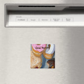 Voeg Tekst aan het ontwerp van de Donut, Magnet to (Insitu (Vaatwasser))