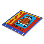 Voeg Tekst, Bedankt toe, geef tekst uit, voeg naam Tegeltje (Zijkant)