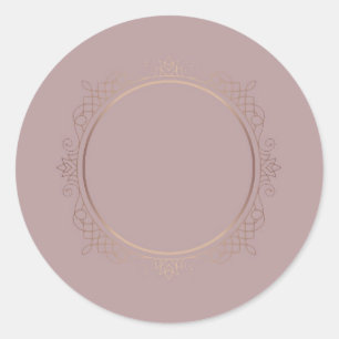 Voeg tekst elegante moderne ontwerp roze gouden bl ronde sticker