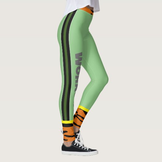 Voeg tekst  en schattig l Animal pattern Workout Leggings (Rechts)