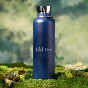 Voeg tekst Luxe geïnspireerde Thor Navy kleur drin Waterfles