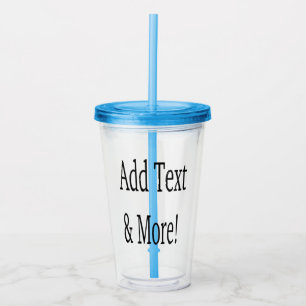 Voeg tekst & meer toe! Pas uw eigen gepersonalisee Acryl Drinkbeker