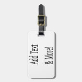 Voeg tekst & meer toe! Pas uw eigen gepersonalisee Bagagelabel (Voorkant verticaal)