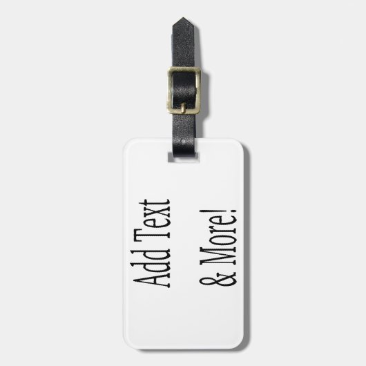 Voeg tekst & meer toe! Pas uw eigen gepersonalisee Bagagelabel (Voorkant verticaal)