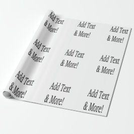 Voeg tekst & meer toe! Pas uw eigen gepersonalisee Cadeaupapier