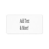 Voeg tekst & meer toe! Pas uw eigen gepersonalisee Etiket (Voorkant)