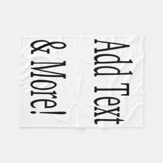 Voeg tekst & meer toe! Pas uw eigen gepersonalisee Fleece Deken (Voorkant (Horizontaal))