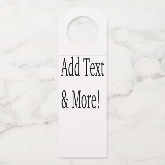 Voeg tekst & meer toe! Pas uw eigen gepersonalisee Flessenhanger (Voorkant)