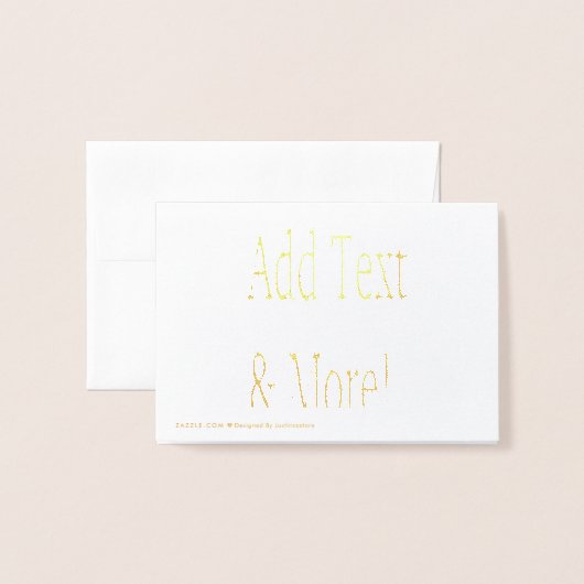 Voeg tekst & meer toe! Pas uw eigen gepersonalisee Folie Kaarten (Met envelop)