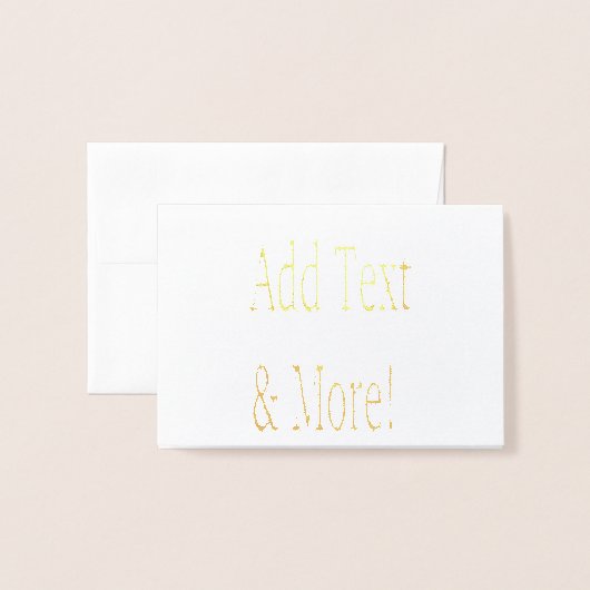Voeg tekst & meer toe! Pas uw eigen gepersonalisee Folie Kaarten (Voorkant met envelop)
