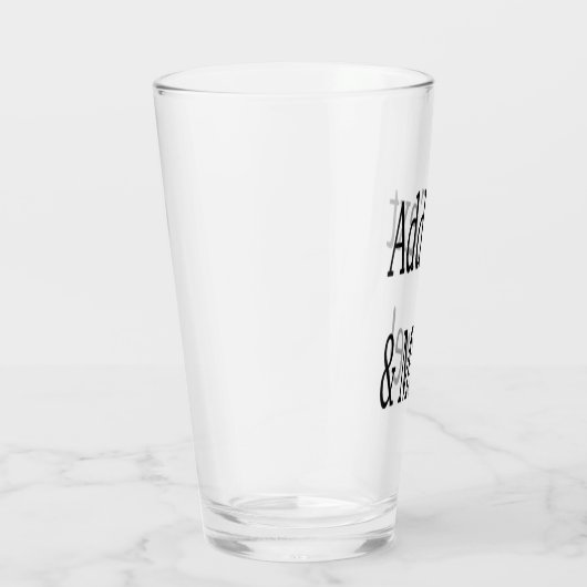 Voeg tekst & meer toe! Pas uw eigen gepersonalisee Glas (Rechts)