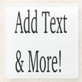 Voeg tekst & meer toe! Pas uw eigen gepersonalisee Glazen Onderzetter (Voorkant)