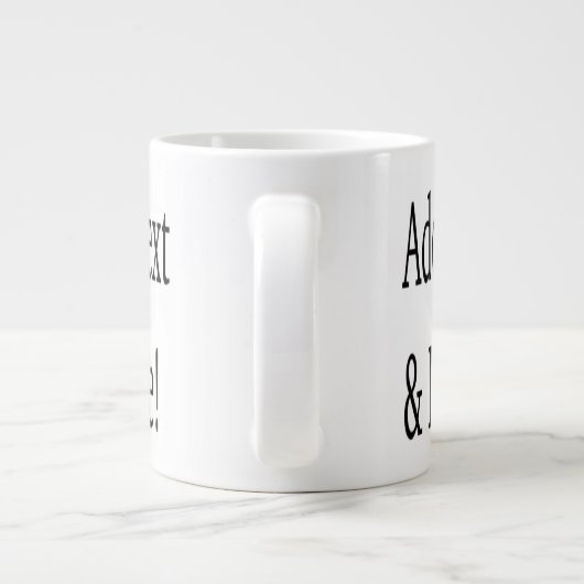 Voeg tekst & meer toe! Pas uw eigen gepersonalisee Grote Koffiekop (Achterkant)