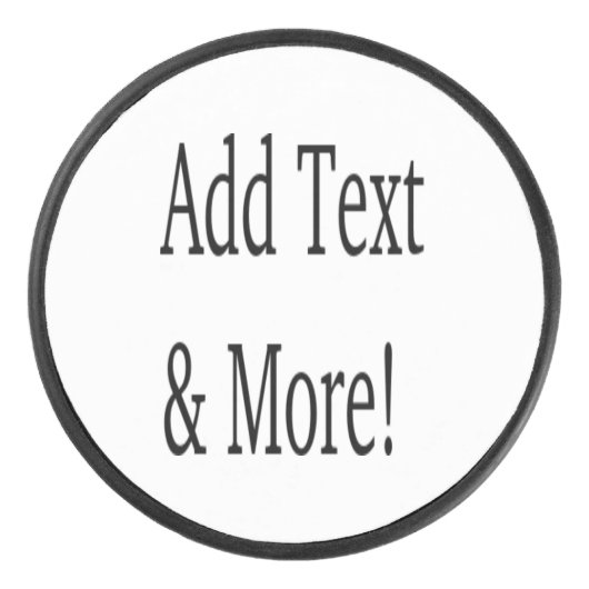 Voeg tekst & meer toe! Pas uw eigen gepersonalisee Hockey Puck (Voorkant)