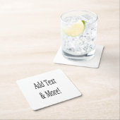 Voeg tekst & meer toe! Pas uw eigen gepersonalisee Kartonnen Onderzetters (Insitu)