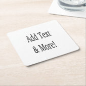 Voeg tekst & meer toe! Pas uw eigen gepersonalisee Kartonnen Onderzetters (Schuin)