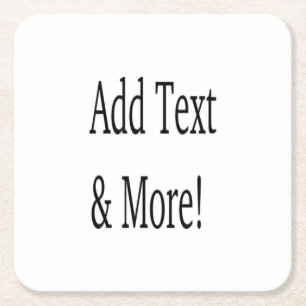 Voeg tekst & meer toe! Pas uw eigen gepersonalisee Kartonnen Onderzetters